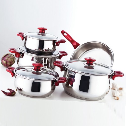 Gülsan Gülsu 9 Parça Çelik Tencere Seti