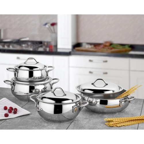 Gülsan İrem 8 Parça Çelik Tencere Seti