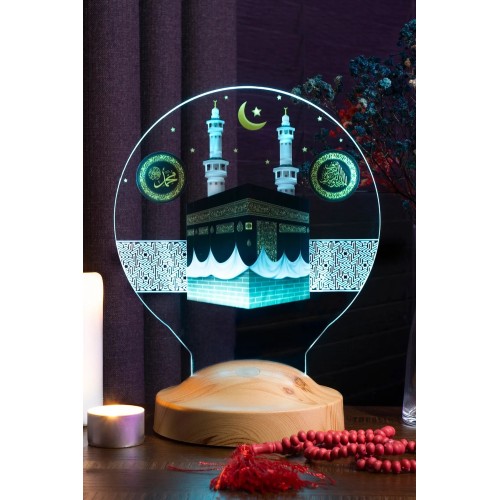 Kabe Görselli Dini Hediye, Kabe Led Lamba