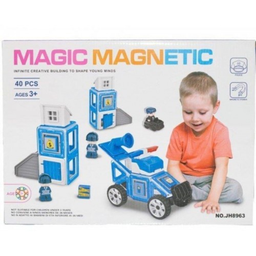 Kızılkaya Magic Magnetic 40 Parça Polis Oyun Seti Magnetik JH8963 Kızılkaya Magic Magnetic 40 Parça Polis Oyun Seti Magnetik JH8963