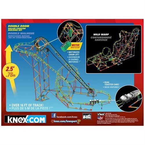 K'Nex 55402 Double Doom Roller Coaster Set (Motorlu) Thrill Rides K'Nex 55402 Double Doom Roller Coaster Set (Motorlu) Thrill Rides