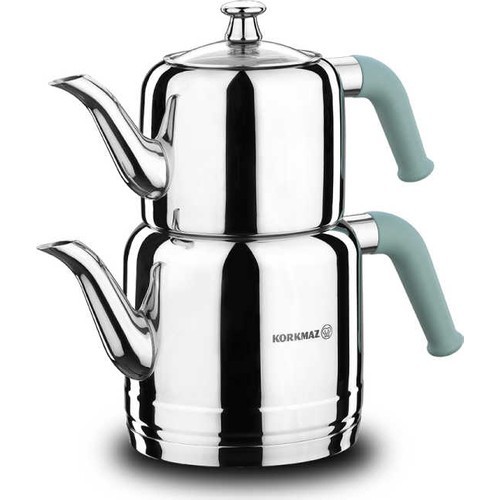 Korkmaz A189-03 Riva Turkuaz Çaydanlık Takımı