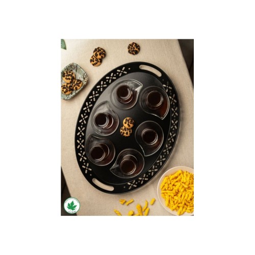 Lin Metal Lalin Tepsi - Siyah