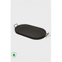 Lin Metal Lotus 57 cm Elips Metal Tepsi - Siyah