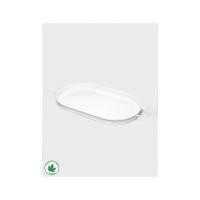 Lin Metal Lotus 57 cm Elips Metal Tepsi - Beyaz