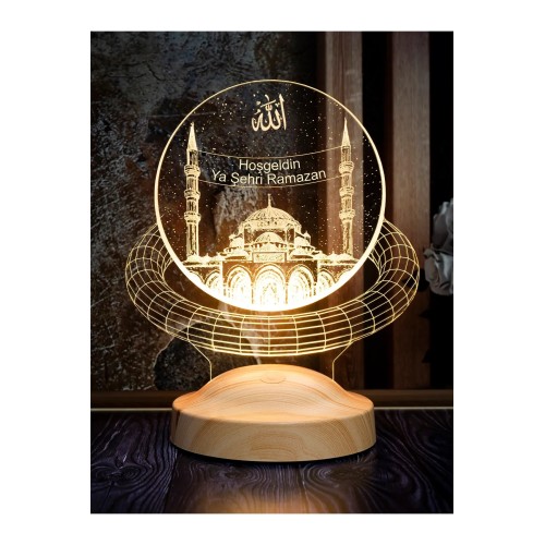 Mahya Yazısı Hoşgeldin Ya Şehri Ramazan Yazılı Camii Dini Hediye