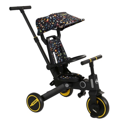 Maxi Taxi Easy Trike Ebeveyn Kontrollü Bisiklet Sarı