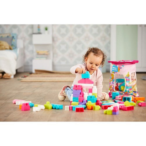 Mega Bloks 80 li Blok Torbaları Pembe CYP72-DCH62