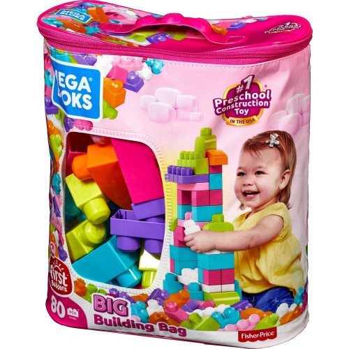 Mega Bloks 80 li Blok Torbaları Pembe CYP72-DCH62