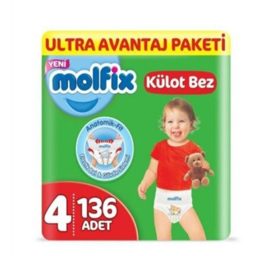 Molfix Külot Bebek Bezi Avantaj Paketi Maxi 4 No 136 lı