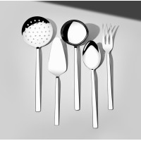 Nehir Dalyan Sade 5 Parça Paslanmaz Çelik Servis Takımı