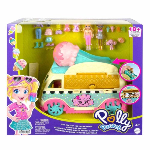 Polly Pocket Minik Lezzetler Dondurma Arabası Polly ve Shani HHX77 Polly Pocket Minik Lezzetler Dondurma Arabası Polly ve Shani HHX77