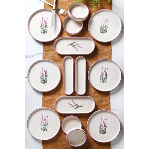 Queen's Kitchen 14 Parça 6 Kişilik Kahvaltı Seti-Lavanta