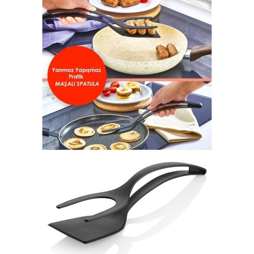 Queen's Kitchen Yanmaz Yapışmaz Teflon Maşalı Spatula
