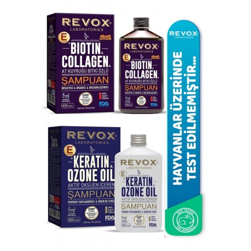 Revox Biotin Collagen 400 ml+Ozon Oil Oksijenli Bakım Şampuanı 360ml