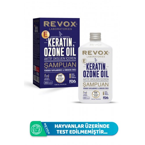 Revox Keratin & Ozon Oil Aktif Oksijen Içeren Saç Bakım Şampuanı 360ml