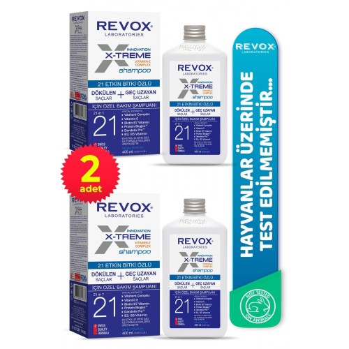 Revox X-treme Dökülen ve Geç Uzayan Saçlar Için Bakım Şampuanı x 2Adet