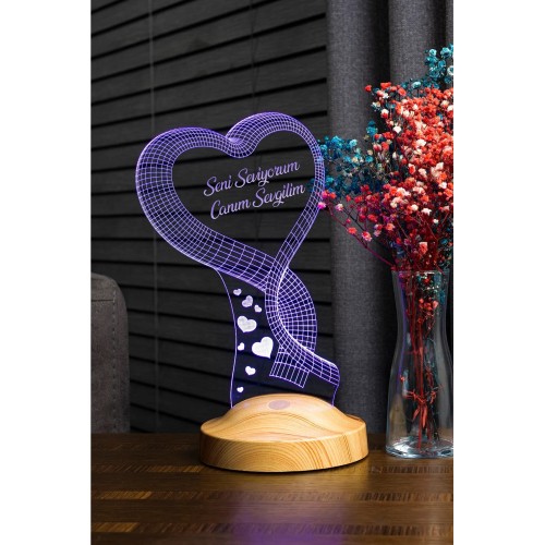 Sevgililer Günü Hediyesi Tek Kalp, Canım Sevgilim Yazılı Hediye