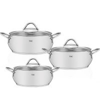 Taç 3459 Vitali 6 Parça Çelik Güveç Tencere Seti