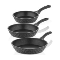 Taç Bella Döküm 3 lü Tava Seti Siyah TAC-8066