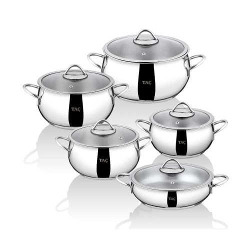 Taç Master Steel 10 Parça Çelik Tencere Seti TAC-4869