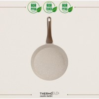 Thermoad Alüminyum Döküm Granit Krep Tavası / Vizon