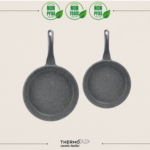 Thermoad Tava Seti Midas Serisi 2 Parça Gri 20cm-26cm