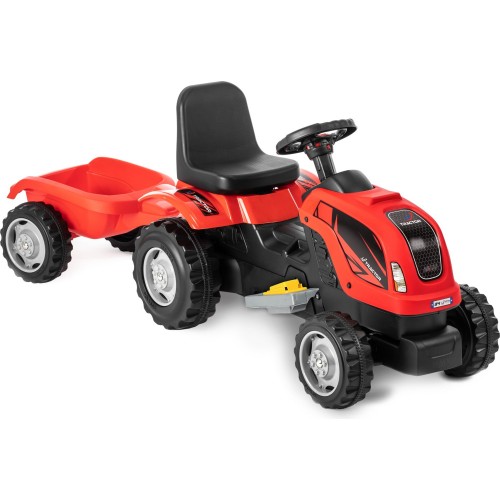 UJ Toys 6 V akülü Traktör Römorklu - Kırmızı