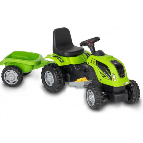 UJ Toys 6 V Akülü Traktör Römorklu - Yeşil