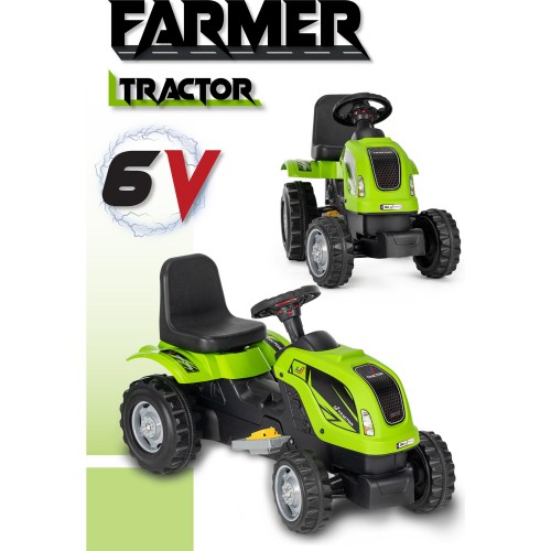 UJ Toys Farmer 6 V Akülü Traktör - Yeşil