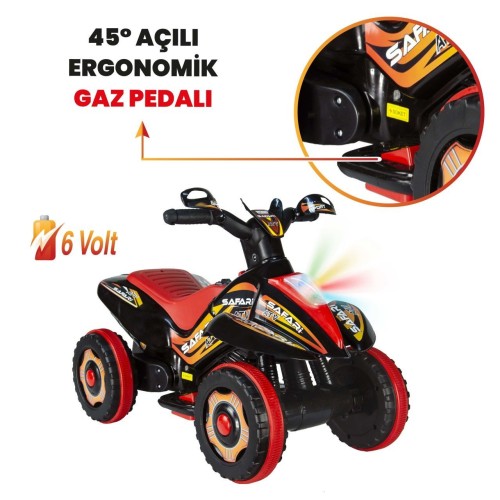 UJ Toys 6V Akülü ATV - Siyah UJ Toys 6V Akülü ATV - Siyah