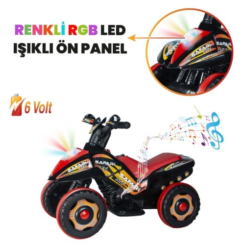UJ Toys 6V Akülü ATV - Siyah UJ Toys 6V Akülü ATV - Siyah