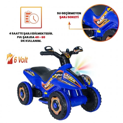 UJ Toys 6V Akülü ATV - Mavi