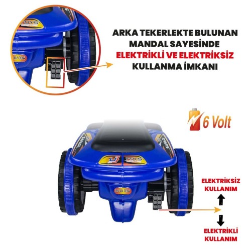 UJ Toys 6V Akülü ATV - Mavi