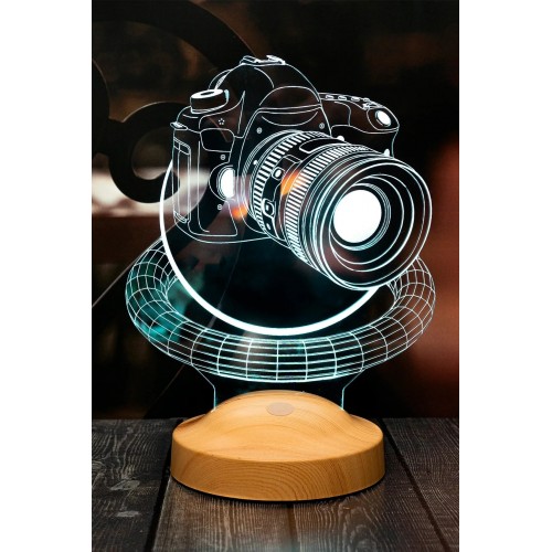 Fotoğrafçıya Hediye Dslr Fotoğraf Makinesi 3d Led Lamba