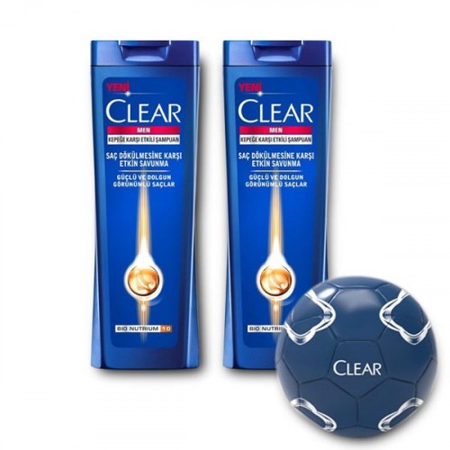 Clear Men Anti-Hairloss Şampuan 550 ml x 2 Adet (Top Hediyeli)