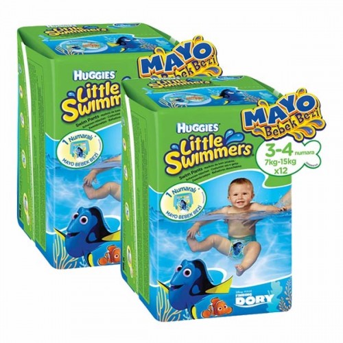 Huggies Mayo Bebek Bezi Little Swimmers Küçük 12 li x 2 Adet