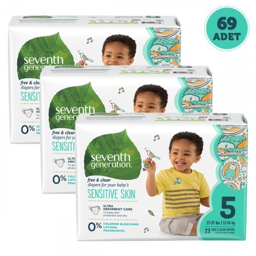 Seventh Generation Bebek Bezi 5 Beden 23 Adet x 3 Adet