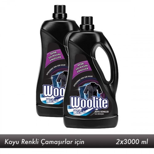 Woolite Sıvı Çamaşır Deterjanı Siyah 3 lt x 2 Adet