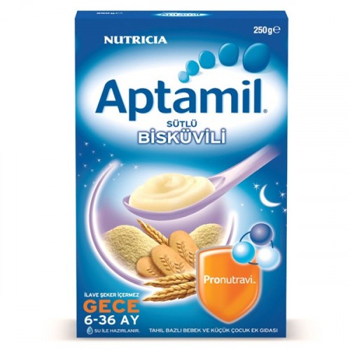 Aptamil Sütlü Bisküvili (Gece) Kaşık Maması 250 gr