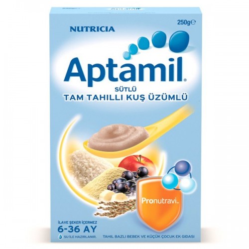 Aptamil Sütlü Tam Tahıllı Kuş Üzümlü Kaşık Maması 250 gr