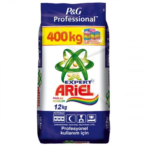 Ariel Parlak Renkler Toz Çamaşır Deterjanı 12 kg (P&G Professional)