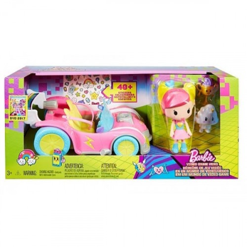 Barbie Video Oyunu Kahramanı Araba Oyun Seti DTW18