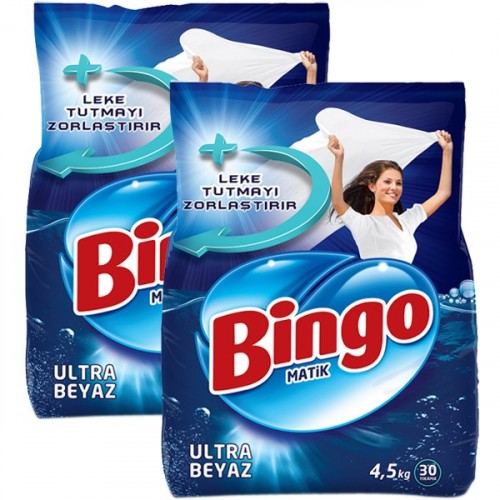 Bingo Matik Toz Deterjan Ultra Beyaz 4,5 kg x 2 Adet