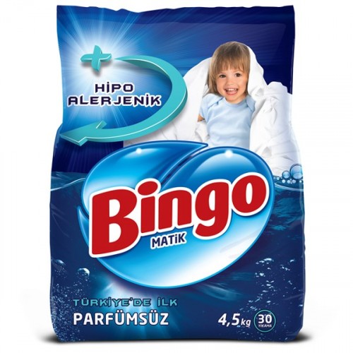 Bingo Matik Parfümsüz Çamaşır Deterjanı 4,5 Kg 
