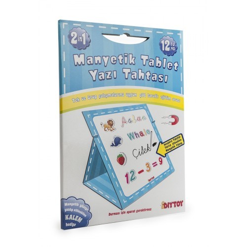 Diy-Toy Yayınları Manyetk Tablet Yazı Tahtası-Mavi 0585