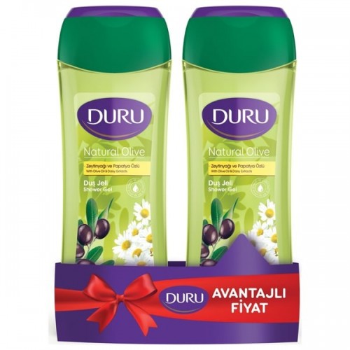 Duru Duş Jeli Natural Olive Zeytinyağı & Papatya 500 ml + 500 ml