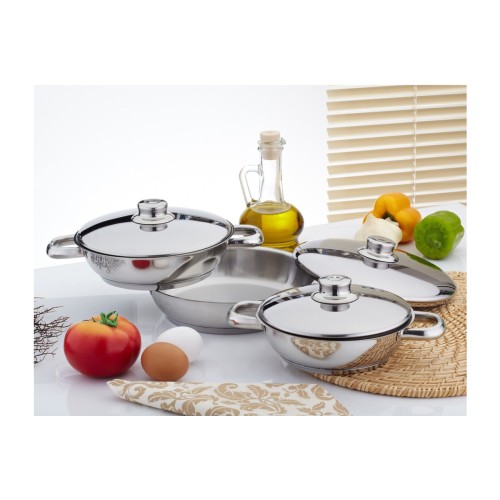 Gülsan 6 Parça Omlet Set Çelik Kapaklı