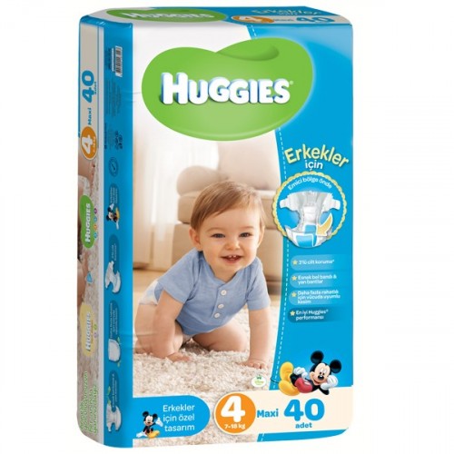 Huggies Erkek Bebek Bezi Maxi 4 Beden 40 lı