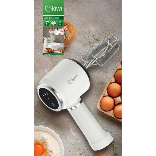 Kiwi Kmx-3612 3 Hız Kademeli Şarjlı El Mikseri